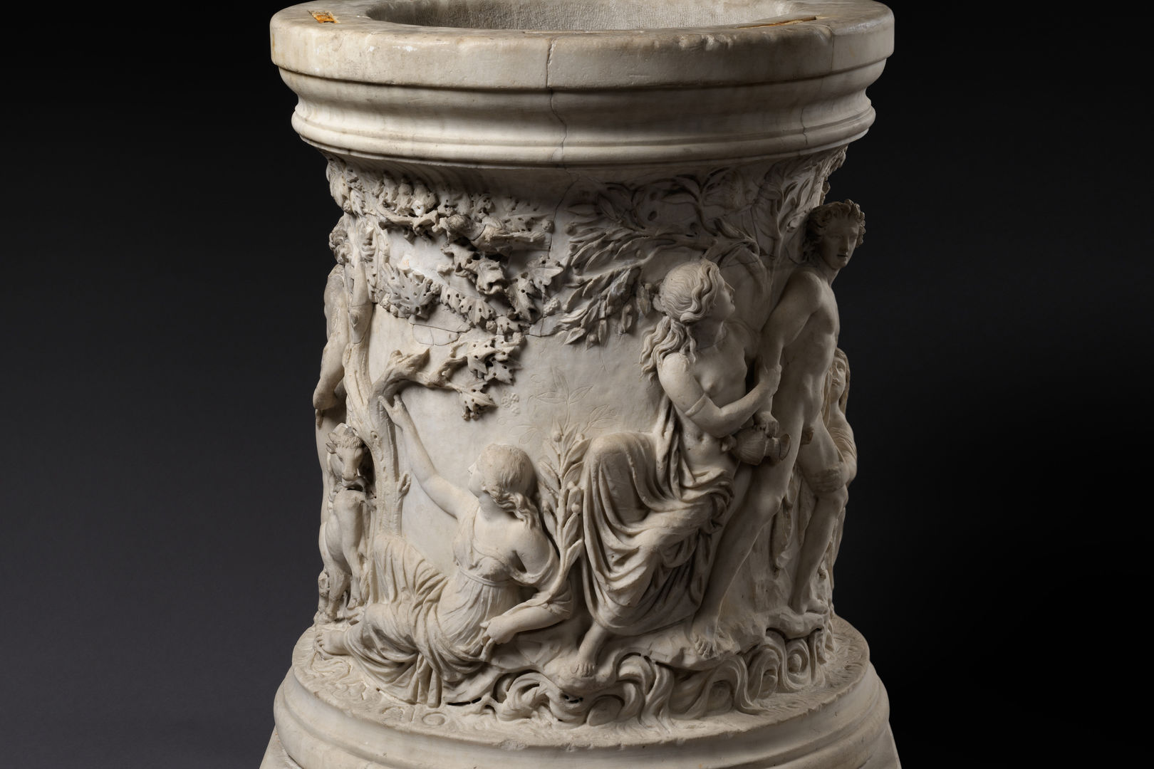 A marble Puteal (wellhead) with Narcissus and Echo, and Hylas and the Nymphs